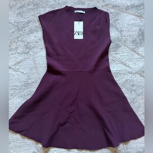 Zara Women's Deep Purple Mini Dress
